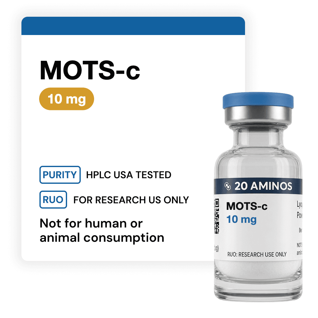 Product photograph for MOTS-c vial · 10 mg